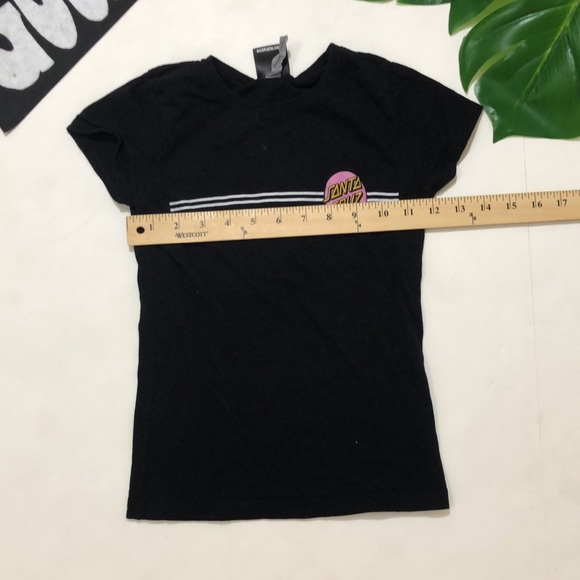 Santa Cruz Girls Tee, Small 6-6x, Black & Pink - Picture 5 of 6